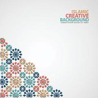 Islamic ornament of mosaic for greeting card background template
