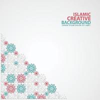 Islamic ornament of mosaic for greeting card background template vector