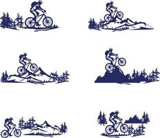 Mountain bike adventure vector