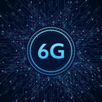 concept of technology 6G mobile network , New generation telecommunication , high-speed mobile Internet, vector
