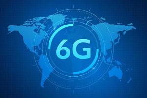 concepto de tecnología de red móvil 6g, telecomunicaciones de nueva generación, internet móvil de alta velocidad, vector