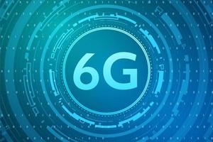 concepto de tecnología de red móvil 6g, telecomunicaciones de nueva generación, internet móvil de alta velocidad, vector