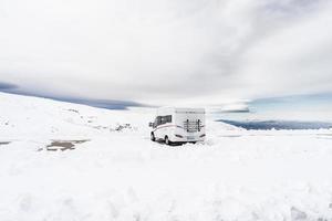 Motorhome at ski resort of Sierra Nevada photo