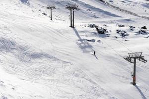 Ski resort of Sierra Nevada in winter, full of snow. photo