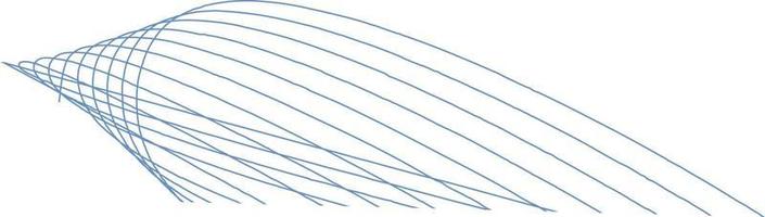 Abstract wave element for design. Digital frequency track equalizer. Stylized line art background. Vector illustration. Wave with lines created using blend tool. Curved wavy line, smooth stripe.