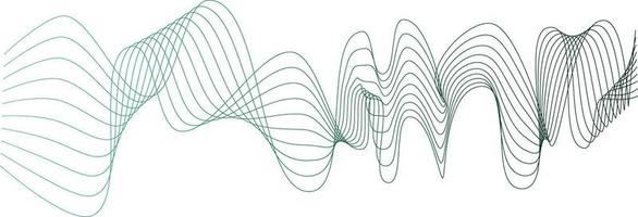 Abstract wave element for design. Digital frequency track equalizer. Stylized line art background. Vector illustration. Wave with lines created using blend tool. Curved wavy line, smooth stripe.