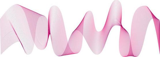 Abstract wave element for design. Digital frequency track equalizer. Stylized line art background. Vector illustration. Wave with lines created using blend tool. Curved wavy line, smooth stripe.