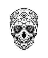 ilustración de calavera de azúcar del día de los muertos vector