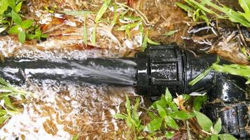 Broken water pipe line photo