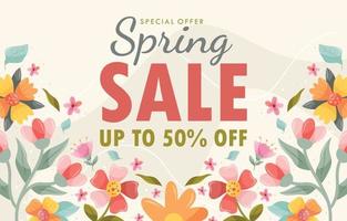 Floral Spring Marketing Background vector