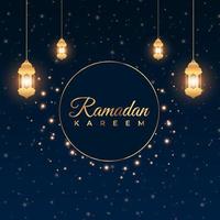 Ramadan background for social media post design template. Islamic banner ad with luxury black gold effect. Ramadan poster. Vector illustration