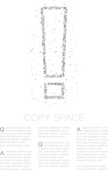 Abstract Geometric Circle dot pixel pattern Exclamation mark sign icon, Warning concept design black color illustration on white background with copy space, vector eps 10