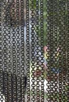 Beautiful curtain chains with background blur. Used as a background image. photo