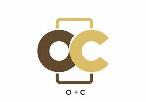 Brown color of OC initial letter vector