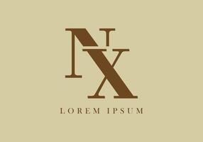 Brown color of NX initial letter vector