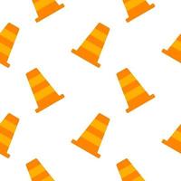 cone seamless pattern with construction theme vector