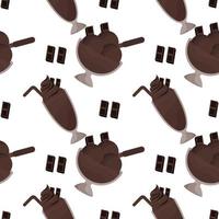 seamless pattern of chocolate ice cream 2 vector
