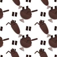 seamless pattern of chocolate ice cream 2 vector