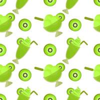 kiwi ice cream seamless pattern 2 vector