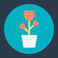 Hearts on Plant vector