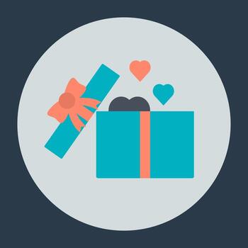 caja de regalo abierta vector