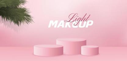 Light Makeup Beauty Fashion Podium Empty Stage Illustration vector