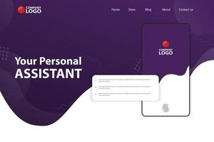 Mobile App Landing Page Vector Template Design