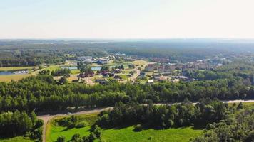 vista panorámica aérea famoso spa resort birstonas en lituania video
