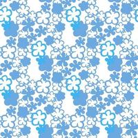 Vector seamles pattern small blue flowers on a white background