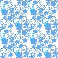 Vector seamles pattern small blue flowers on a white background