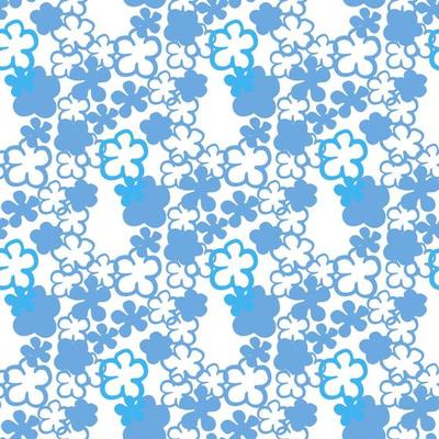 Vector seamles pattern small blue flowers on a white background