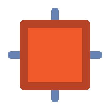 concepto de chip de procesador vector