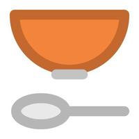 Bowl and Spoon vector