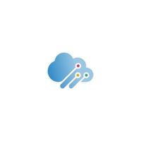 plantilla de ilustración de diseño de icono de logotipo de nube vector