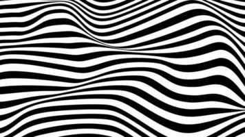 Black and white wave stripe optical abstract design. Vector background. curved lines.Vector