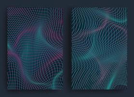 Bright abstract gradient background with geometric shapes and curved lines. Holographic effect. Foil.Design for covers, posters, wrapping paper. Vector illustration