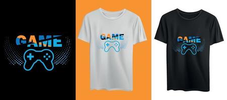 diseño de camiseta de juego vector