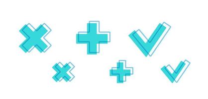 Vector illustration of medical symbols.