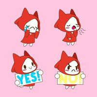 little red riding hood drawing cartoon, red hood sticker vector