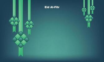 Realistic ramadan kareem flat eid al-fitr illustration mubarak wallpaper hari raya aidilfitri vector