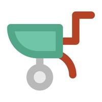 Trendy Wheelbarrow Concepts vector