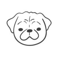 Lines of the faces of various breeds of dogs decorate coloring book for kids vector