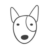 Lines of the faces of various breeds of dogs decorate coloring book for kids