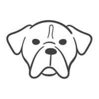 Lines of the faces of various breeds of dogs decorate coloring book for kids vector