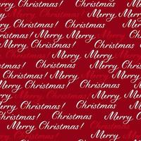 Merry Christmas seamless pattern background with calligraphy hand drawn inscription. vector