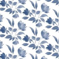 Hand painted floral watercolour pattern design vector
