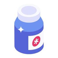 Syrup icon, isometric vector of health syrup