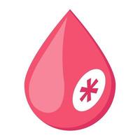 Editable isometric icon of blood group, editable vector