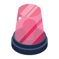 Siren icon in isometric design. vector