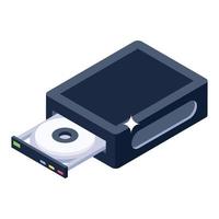 Cd rom icon, isometric vector design.